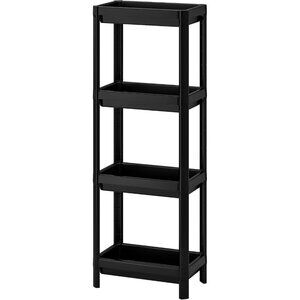 VESKEN Shelf unit, black, 14 1/2x9 1/8x39 5/8 "